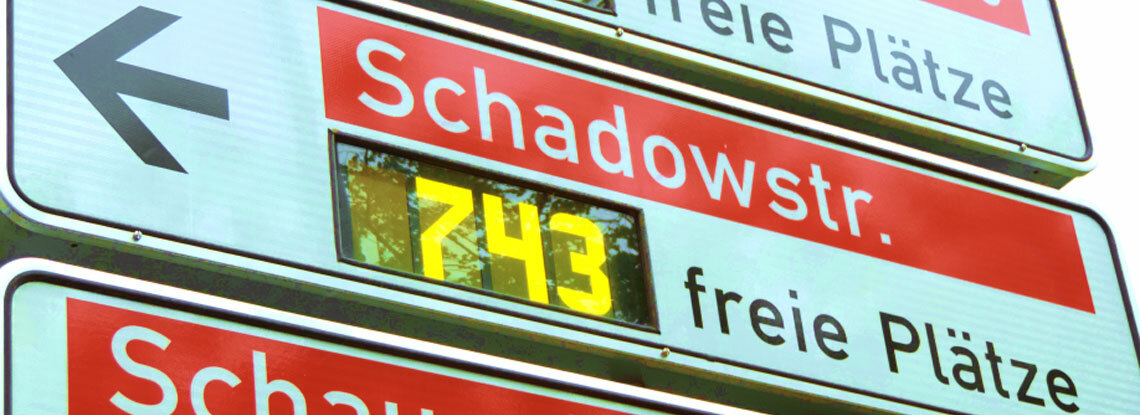 Parken auf der Schadowstraße Banner